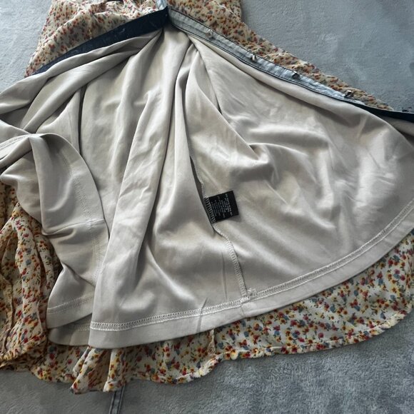 Denim & Floral Sleeveless Midi Summer Dress - Picture 6 of 11